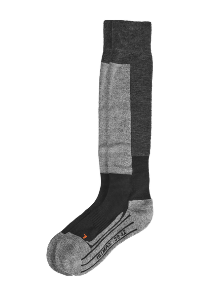 Wool Ski Sock Mörkgråmelange