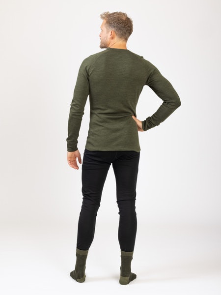 Merino Ss Sweater Men Mørkegrønn