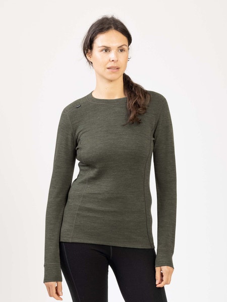 Merino Ss Sweater Women Mörkgrön