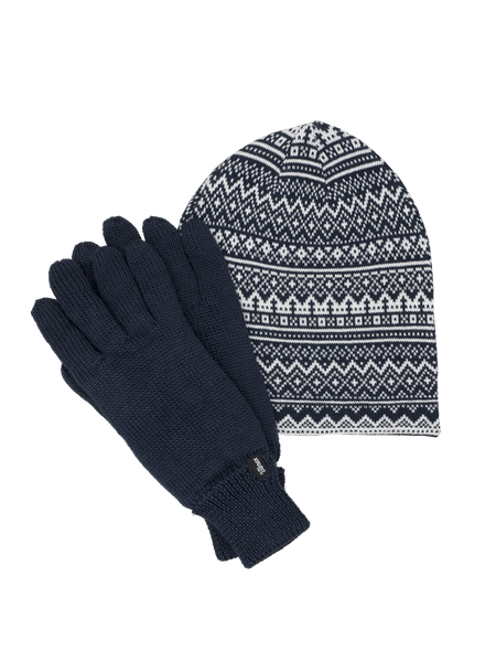 Hat & Glove Set Blå