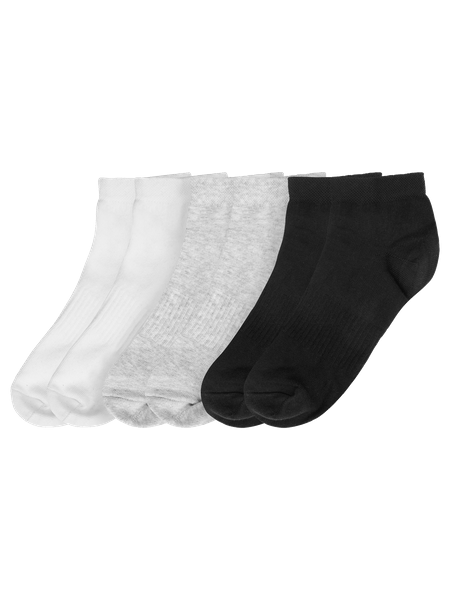 Ankle Socks 6-P Svart/Grå/Vit