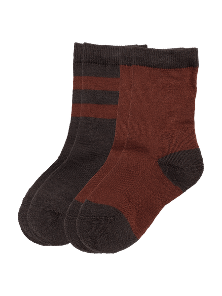 Wool Sock Kids 2-P Henna Rød